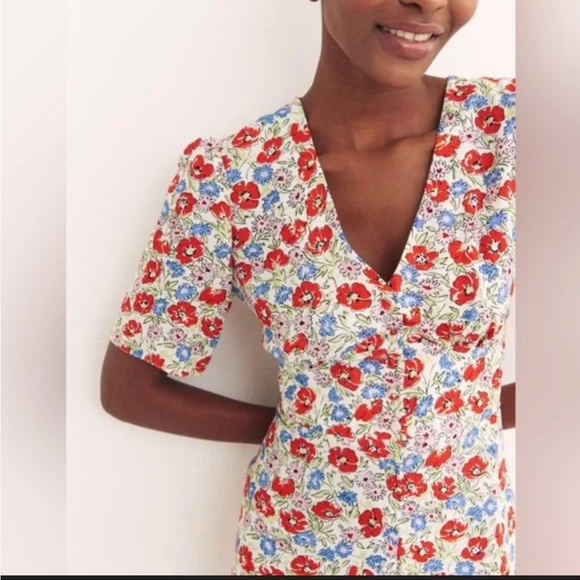 Nobody's Child dress Alexa button front mini dress in red Women’s 20 - Picture 2 of 8